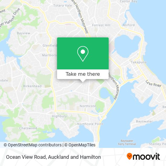 Ocean View Road map