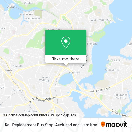 Rail Replacement Bus Stop map