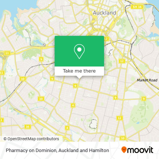 Pharmacy on Dominion map