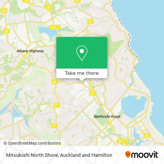 Mitsubishi North Shore map