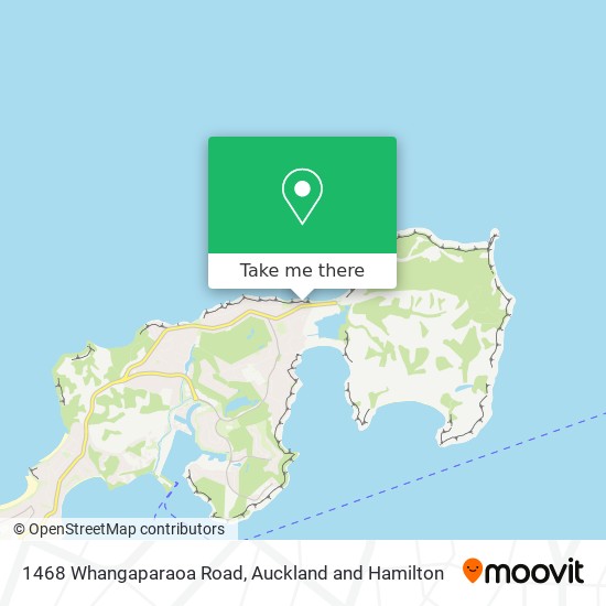 1468 Whangaparaoa Road map
