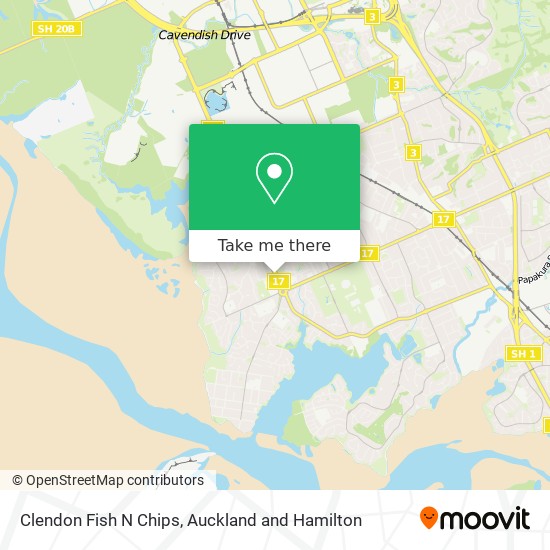 Clendon Fish N Chips map