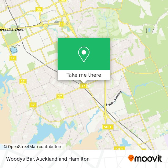 Woodys Bar map