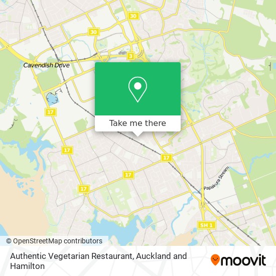 Authentic Vegetarian Restaurant map