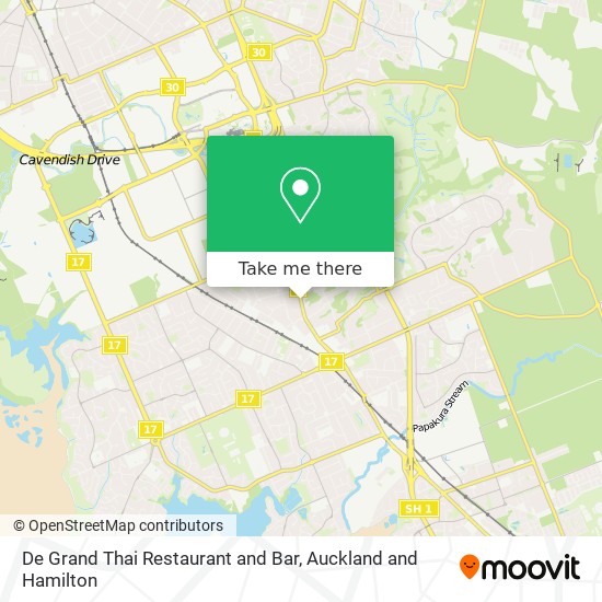 De Grand Thai Restaurant and Bar map