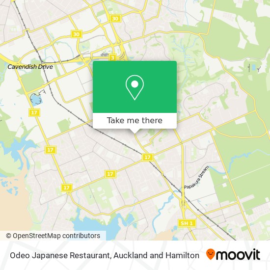 Odeo Japanese Restaurant地图