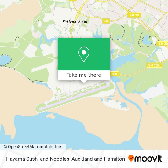 Hayama Sushi and Noodles map