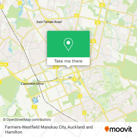 Farmers-Westfield Manukau City地图