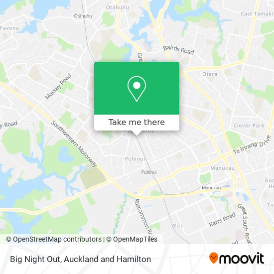 Big Night Out map