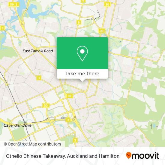 Othello Chinese Takeaway map