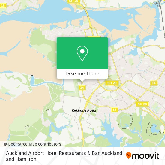 Auckland Airport Hotel Restaurants & Bar map
