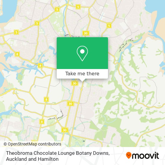 Theobroma Chocolate Lounge Botany Downs地图