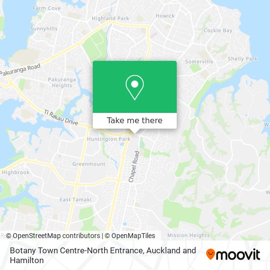 Botany Town Centre-North Entrance map