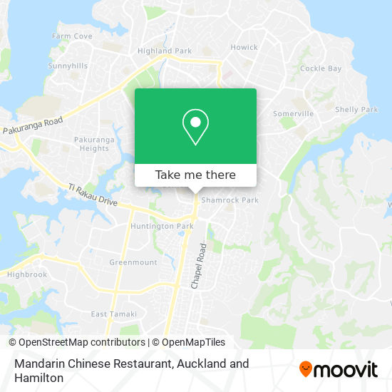 Mandarin Chinese Restaurant map