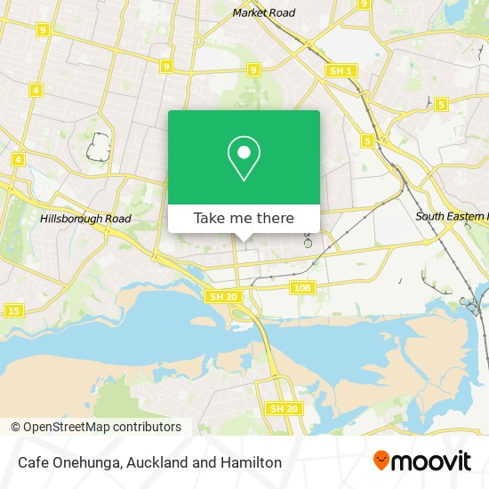 Cafe Onehunga map