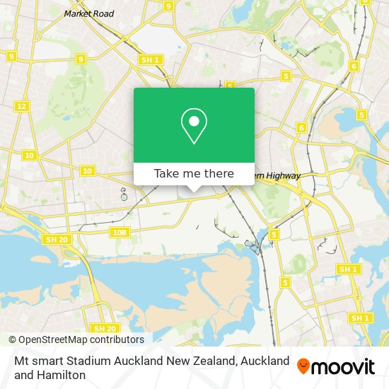 Mt smart Stadium Auckland New Zealand map