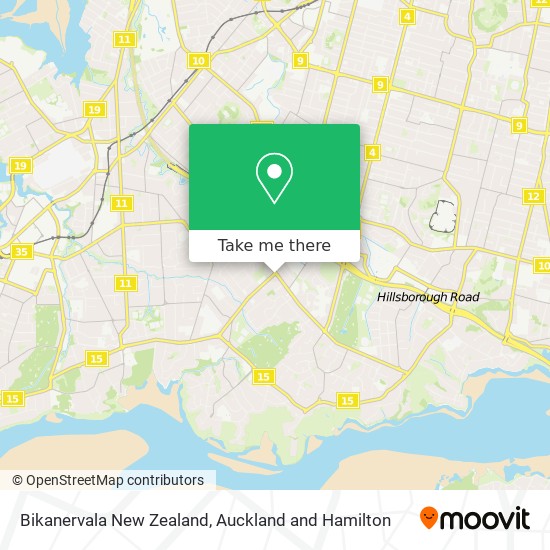 Bikanervala New Zealand map