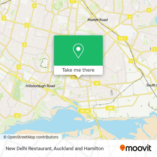 New Delhi Restaurant map