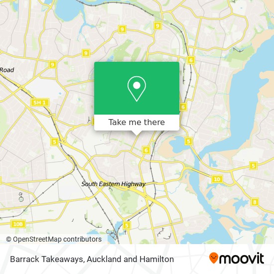 Barrack Takeaways map