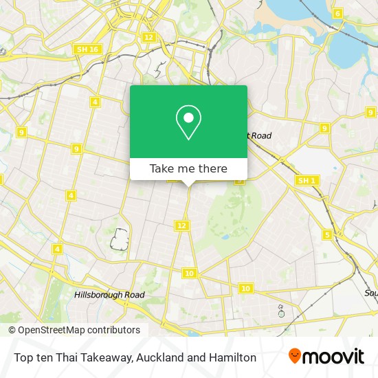 Top ten Thai Takeaway地图