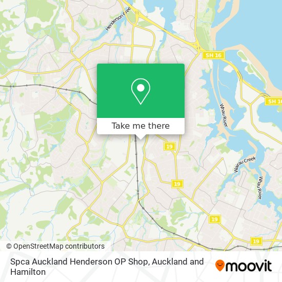 Spca Auckland Henderson OP Shop map