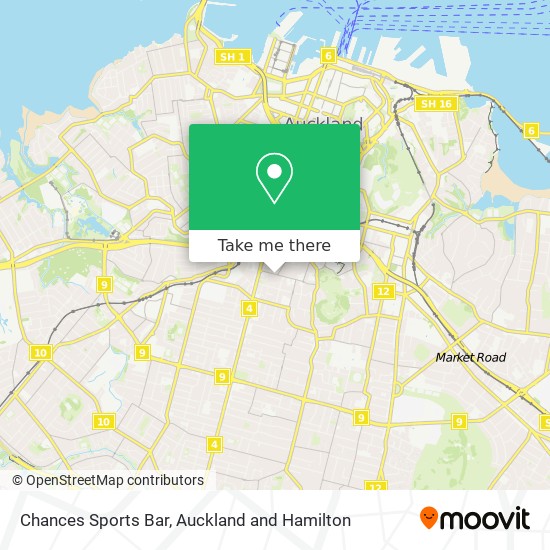 Chances Sports Bar map