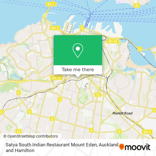 Satya South Indian Restaurant Mount Eden地图