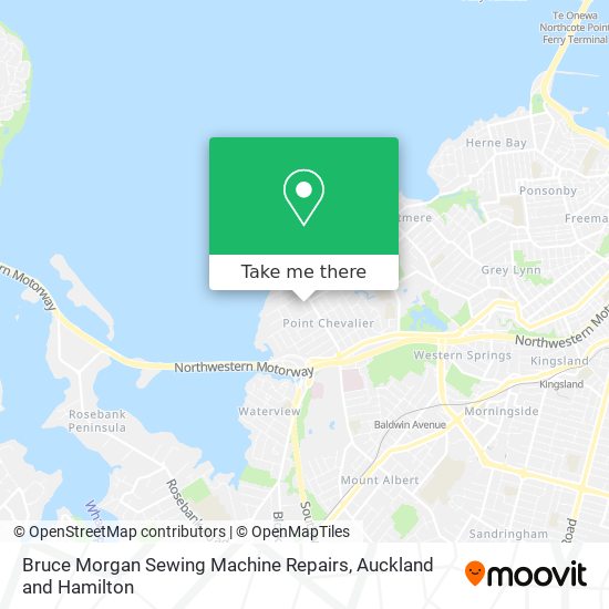 Bruce Morgan Sewing Machine Repairs map