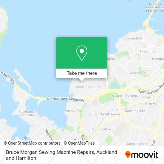 Bruce Morgan Sewing Machine Repairs map