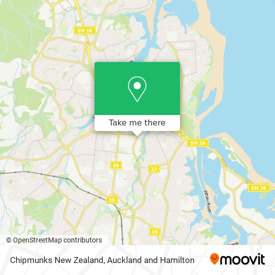 Chipmunks New Zealand map
