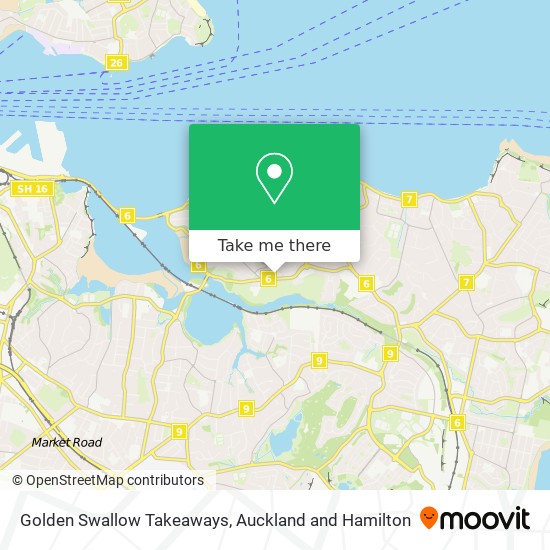 Golden Swallow Takeaways map