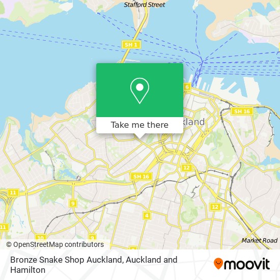 Bronze Snake Shop Auckland map
