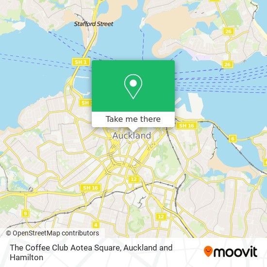 The Coffee Club Aotea Square map