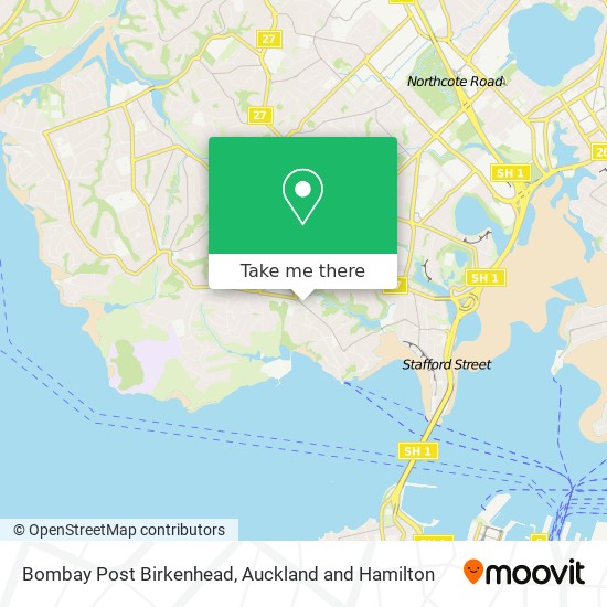 Bombay Post Birkenhead map