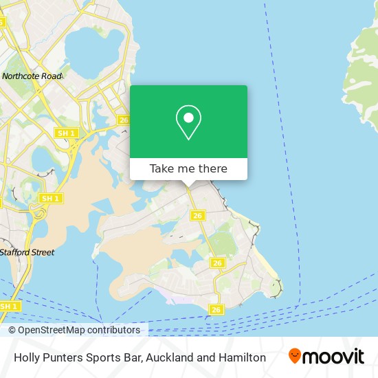 Holly Punters Sports Bar map
