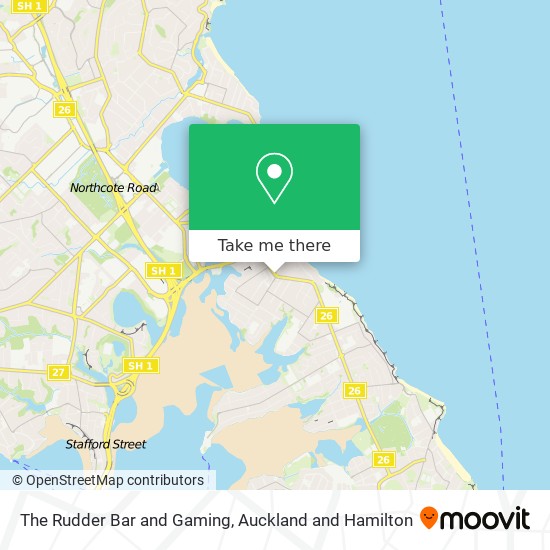 The Rudder Bar and Gaming map