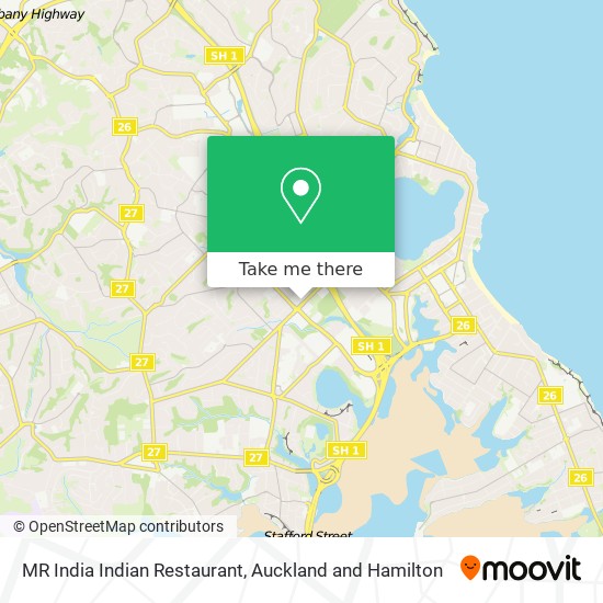 MR India Indian Restaurant map