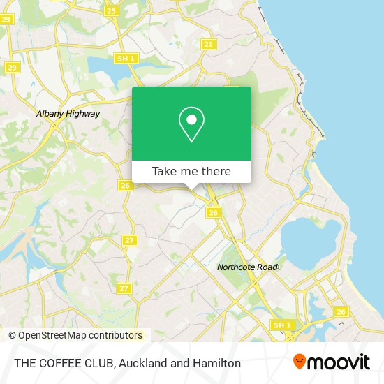 THE COFFEE CLUB map