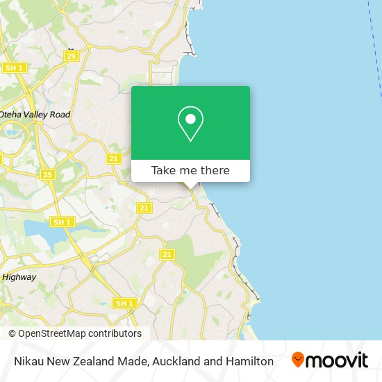 Nikau New Zealand Made map