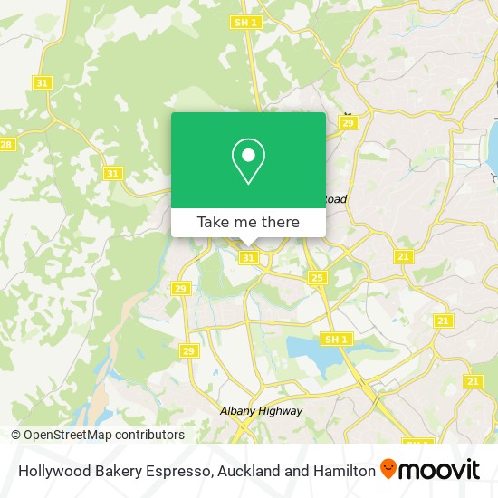 Hollywood Bakery Espresso map