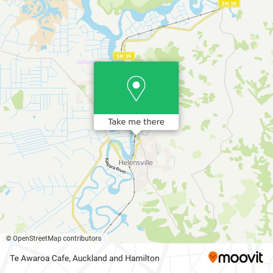 Te Awaroa Cafe map