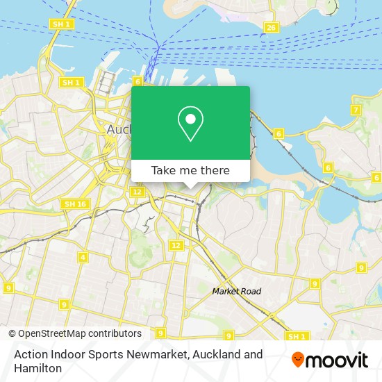Action Indoor Sports Newmarket map