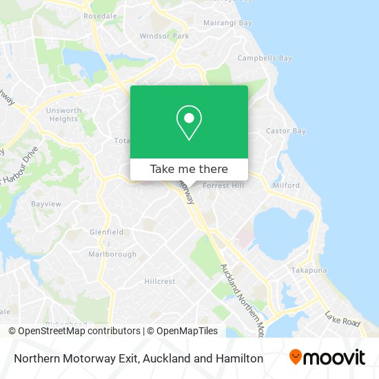 Auckland Motorway Exits Map How To Get To Northern Motorway Exit In Forrest Hill By Bus?