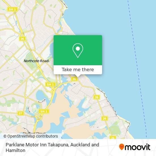 Parklane Motor Inn Takapuna地图