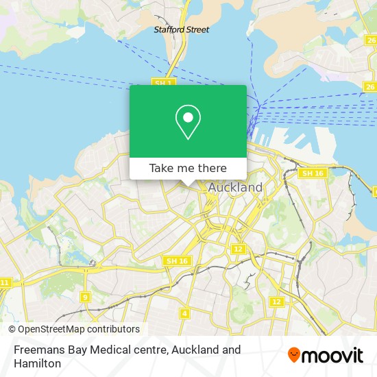 Freemans Bay Medical centre map
