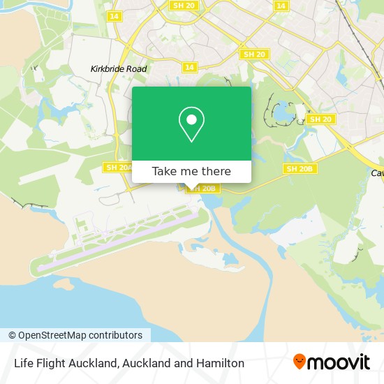 Life Flight Auckland map