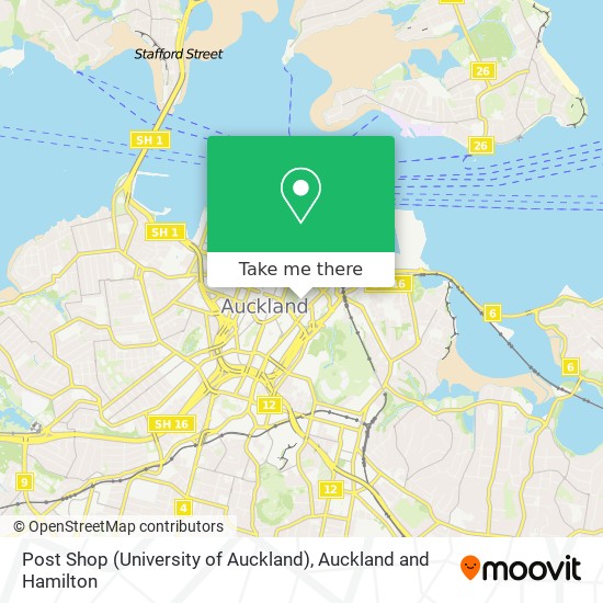 Post Shop (University of Auckland) map