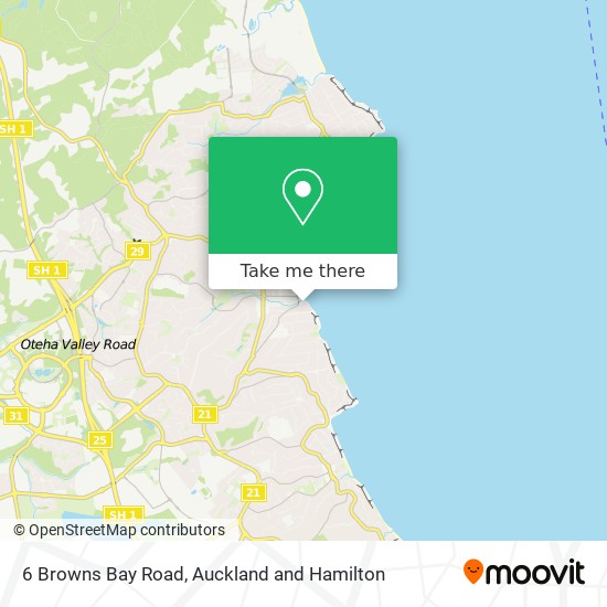 6 Browns Bay Road map