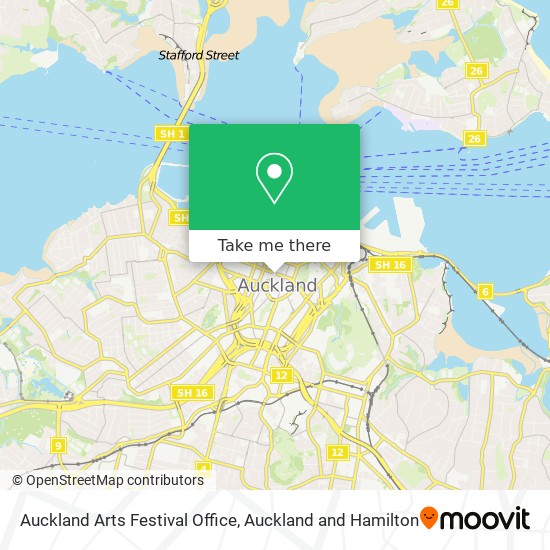 Auckland Arts Festival Office map