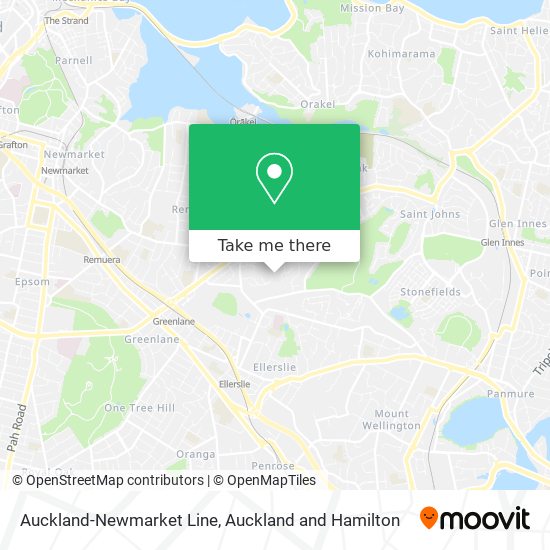 Auckland-Newmarket Line map